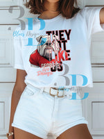 3Blues Designs |   Hazel Blues® |  Georgia Bulldogs, University of Georgia They Not Like Us graphic for tshirts tumblers tote bags, png