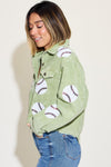 Hazel Blues® |  Baseball Sequin Embroidery Corduroy Jacket