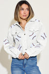 Hazel Blues® |  Baseball Sequin Embroidery Corduroy Jacket