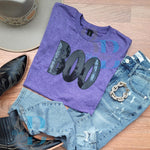 Hazel Blues® |  BOO Sequin Patch Sweatshirt OR Tee - up to 5XL