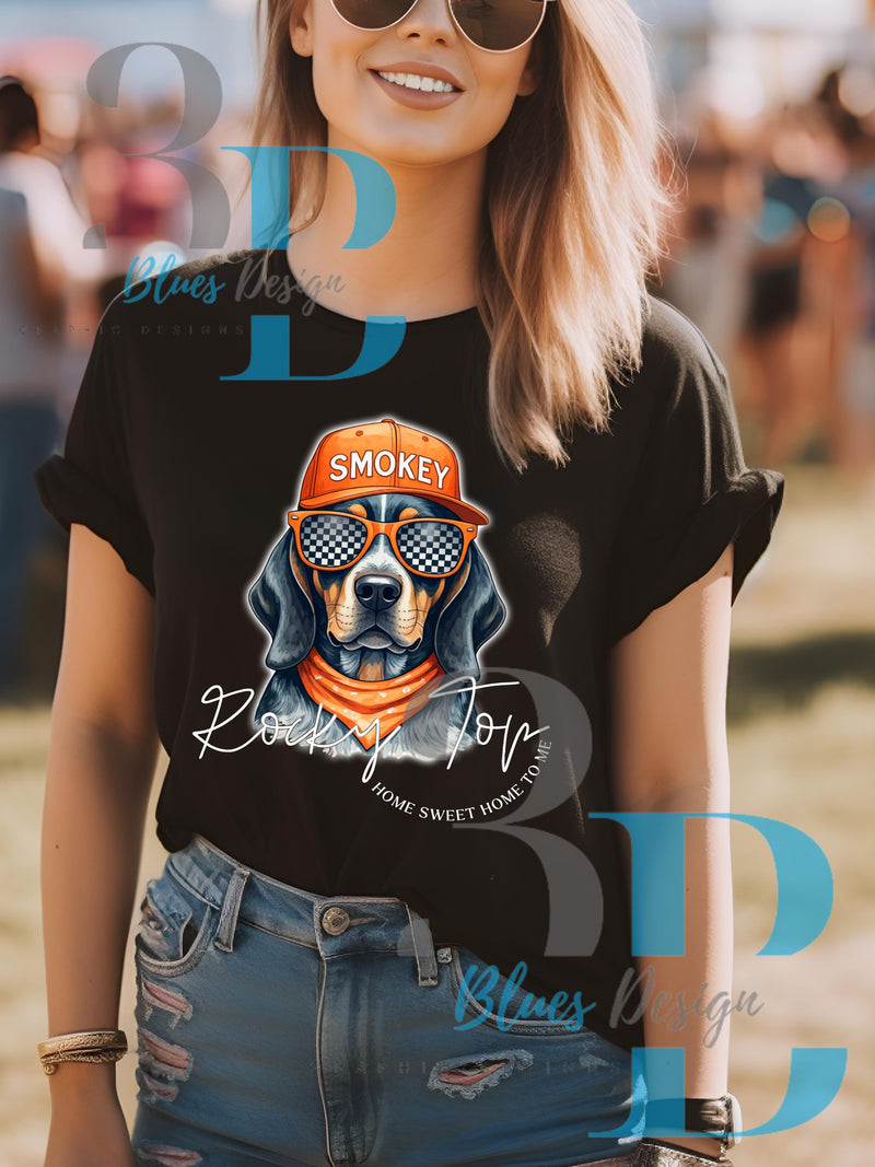Hazel Blues® |  Tennessee Vols | Rocky Top | Smokey distressed Tennessee Volunteers sublimation design distressed graphic for tshirts  png