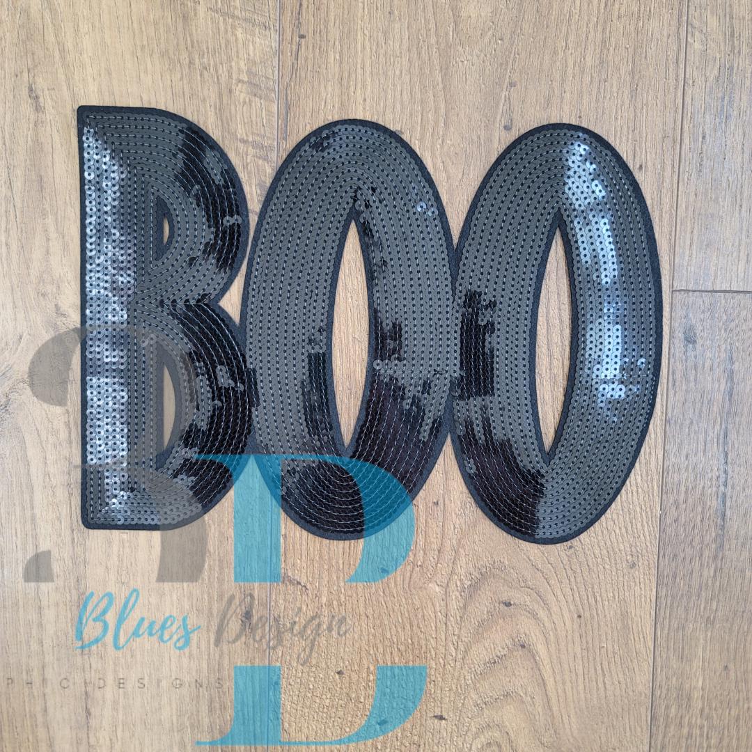 Hazel Blues® |  BOO Sequins Iron-on Patch