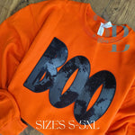 Hazel Blues® |  BOO Sequin Patch Sweatshirt OR Tee - up to 5XL