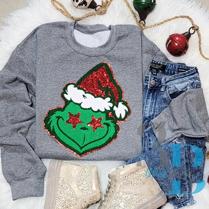 Hazel Blues® |  GRINCHY Face SWEATSHIRT