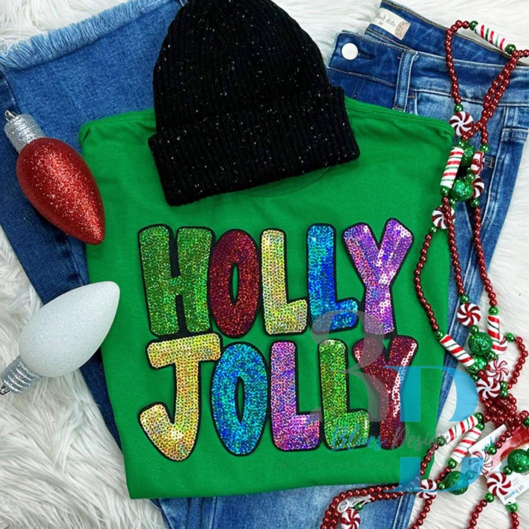 3Blues Designs | Holly Jolly Sequin SWEATSHIRT