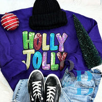 3Blues Designs | Holly Jolly Sequin SWEATSHIRT