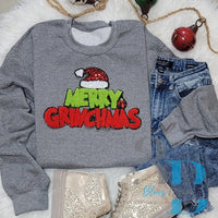 Hazel Blues® |  Merry Grinchmas Christmas Sequin & Chenille Iron-on Patch