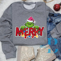 Hazel Blues® |  Merry Grinch-y with Lights Chenille Iron-on Patch