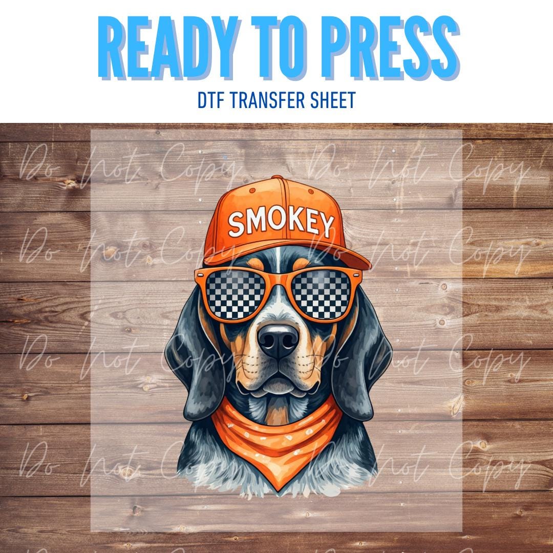 3Blues Designs |   Tennessee Vols | SMOKEY |  DTF Transfer Sheet Iron On