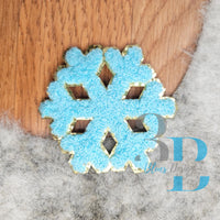 3Blues Designs |  3Blues Designs | 2 Colors | 3 inch Snowflake Iron On Patch