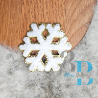 3Blues Designs |  3Blues Designs | 2 Colors | 3 inch Snowflake Iron On Patch