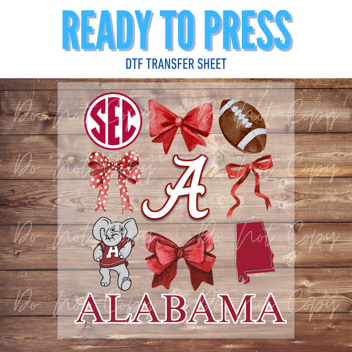 3Blues Designs |   Alabama University Collage |  DTF Transfer Sheet Iron On