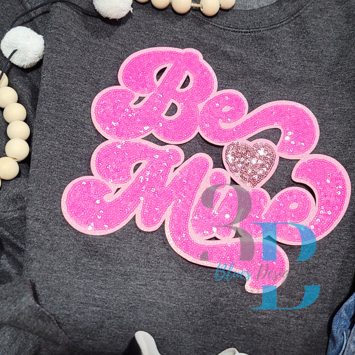 Hazel Blues® | Be Mine Sequin Iron-on Patch