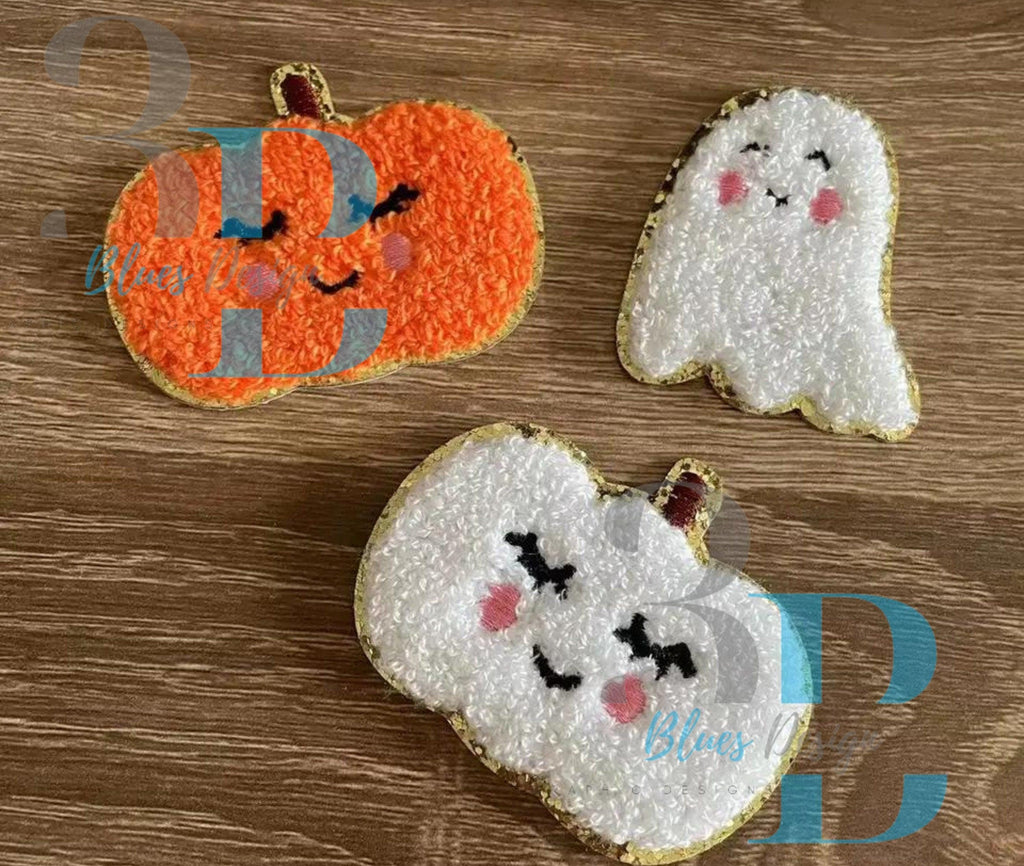 Halloween Ghost Chenille Iron-on Patch