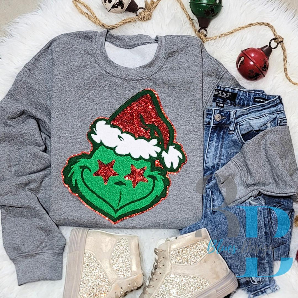 Hazel Blues® | GRINCHY Face SWEATSHIRT