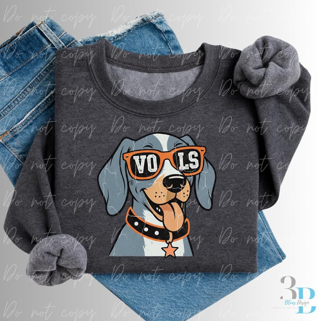 Tennessee | Mascot | Smokey | TN | Puppy distressed sublimation design distressed graphic for tshirts png