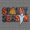 Spooky Season Ghost Pumpkin Stars Sequin | Halloween Iron-on Patch