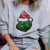Sequin Grinchhhyy Christmas Green Sequin | Iron-on Patch