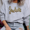 Jackets Script Gold with Black Trim Sequin Iron-on Patch