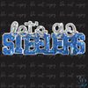 Let's Go Steelers Sequin Iron-on Patch