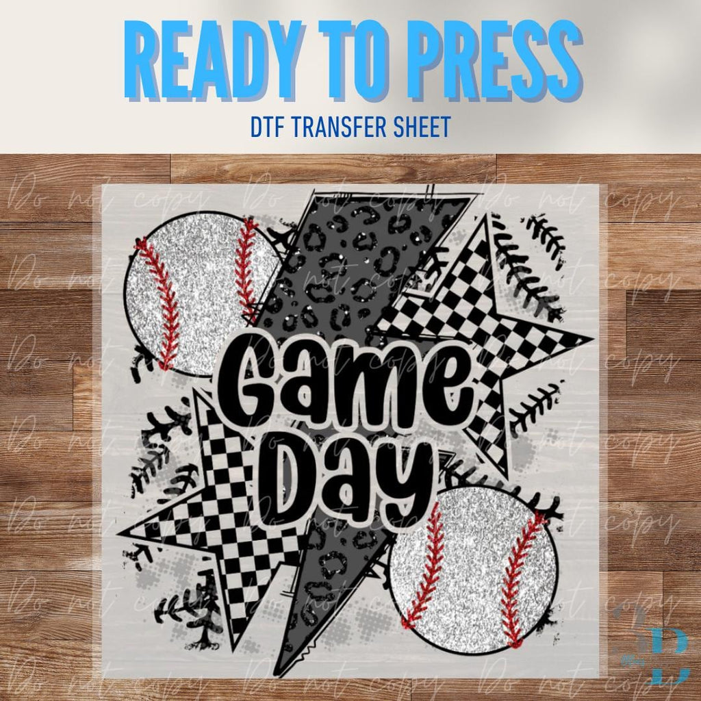 Game Day Baseball DTF Transfer Sheet