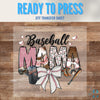 Baseball Mama Collage w/Bow | Baseball | Game Day | DTF Transfer Sheet Iron On