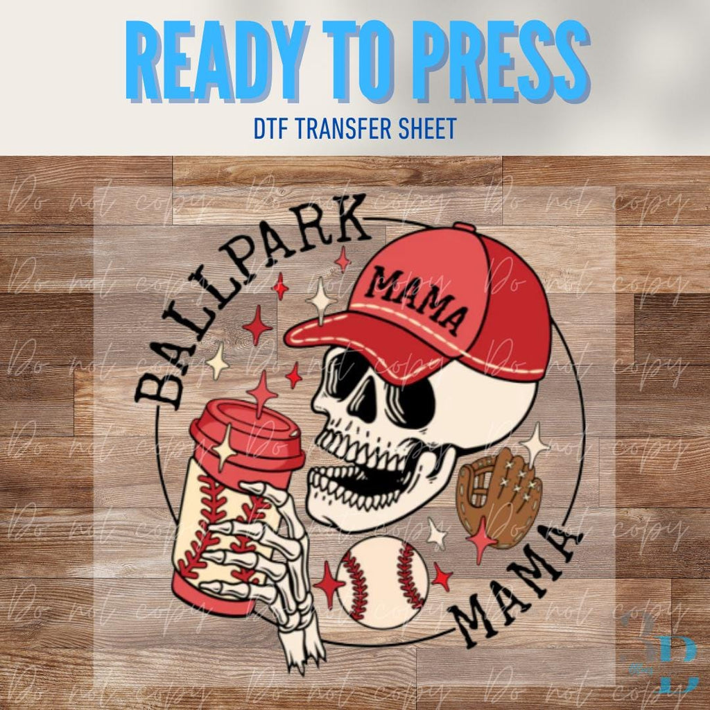 Ballpark Mama | Baseball | Game Day | DTF Transfer Sheet Iron On
