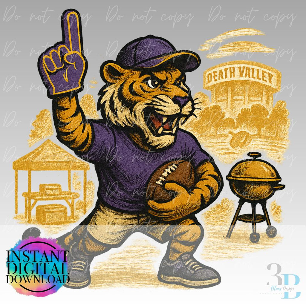 Tiger Tailgating | Purple and Gold | Louisiana Digital File