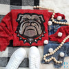 Bulldog Mascot Sweatshirt | Bulldogs Sequin Patch Sweatshirt | Sizes XS - 5XL