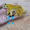 Small Tiger Patch: Chenille Mascot Applique Iron-on Patch