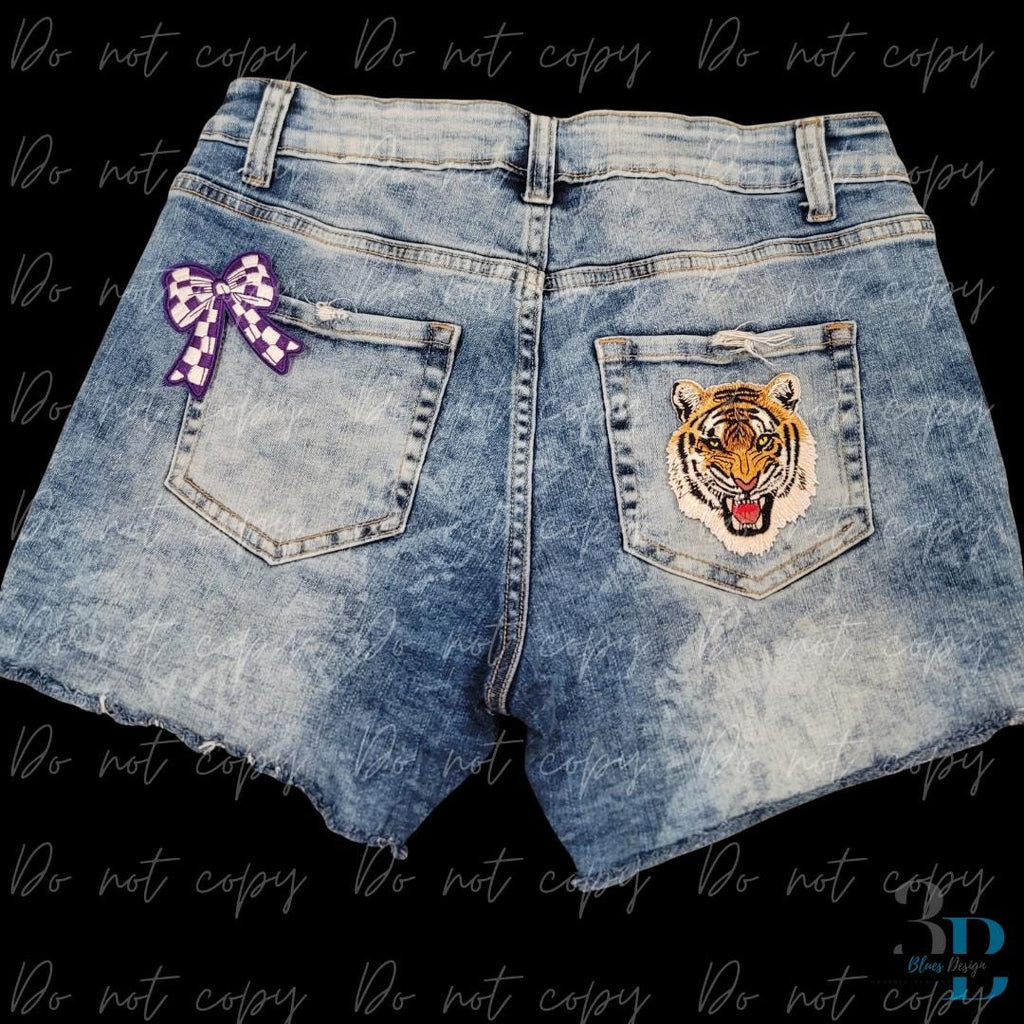 4.5” Roaring Tiger Patch: Embroidered Iron-On Patch