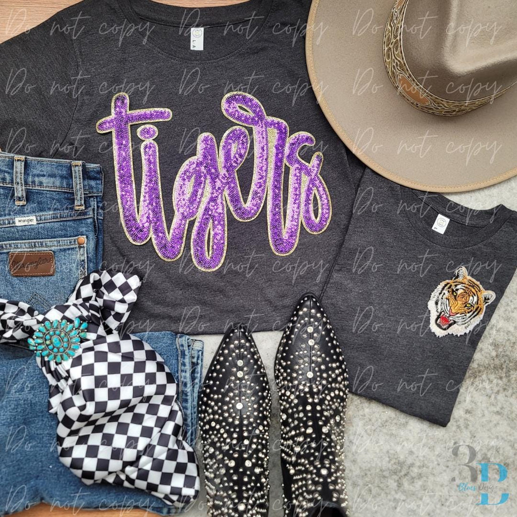 2” Roaring Tiger Patch: Embroidered Iron-On Patch