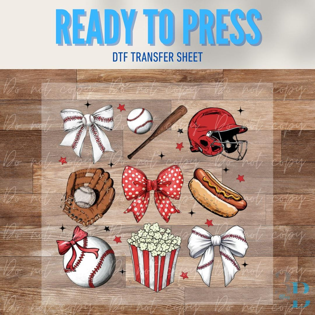 Baseball Collage | Baseball | Game Day | DTF Transfer Sheet Iron On
