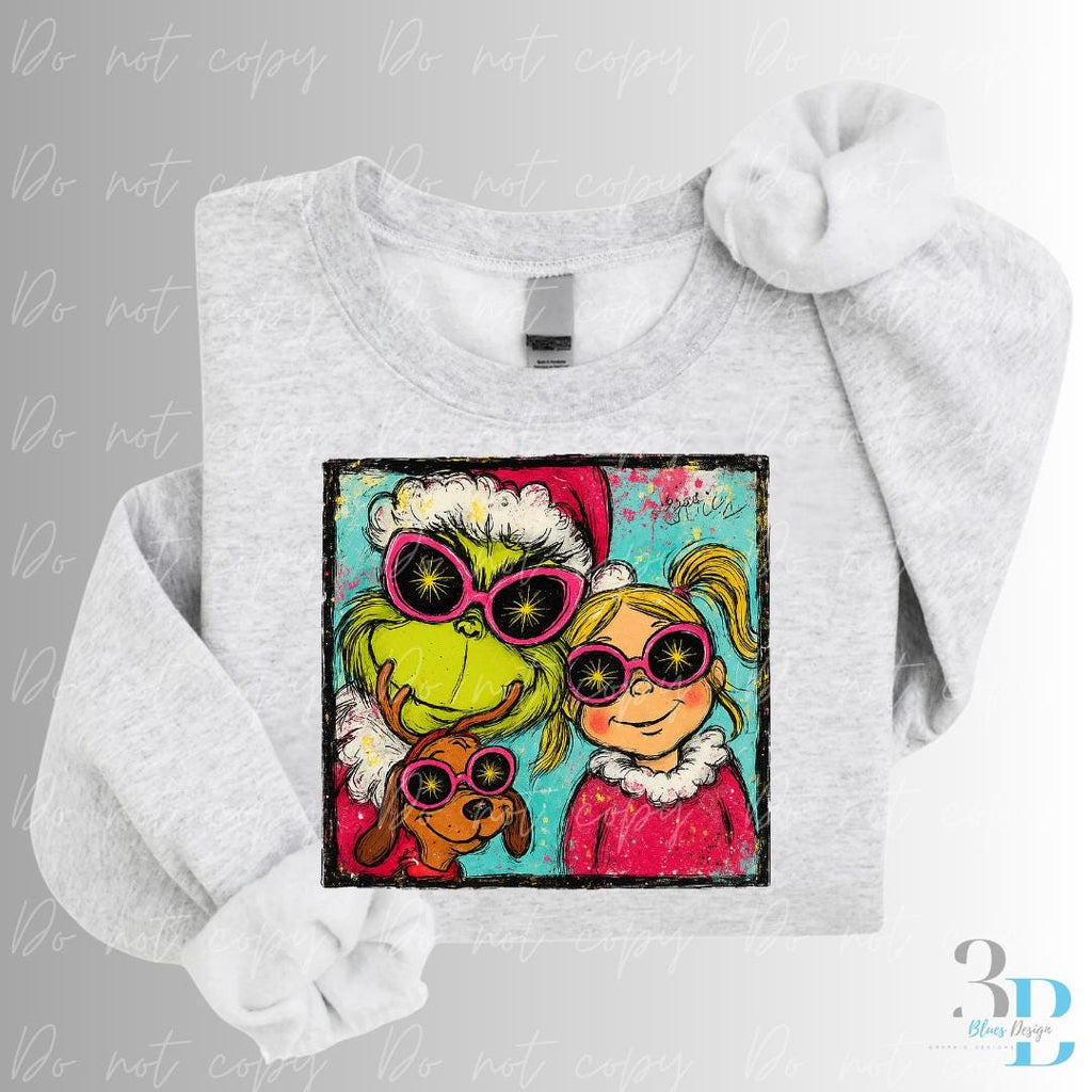 ADULT: Whovillle Grinchyyy | Max | Christmas | Bright Christmas | DTF Transfer Sheet Iron On