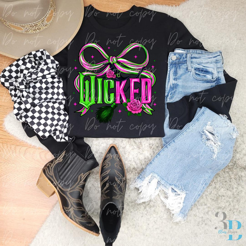 ADULT: Wicked Neon | Changed for Good | DTF Transfer Sheet | Neon Bow