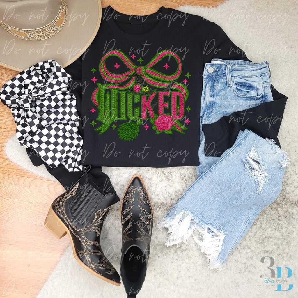 ADULT: Wicked Faux Yarn | Changed for Good | DTF Transfer Sheet | Bow