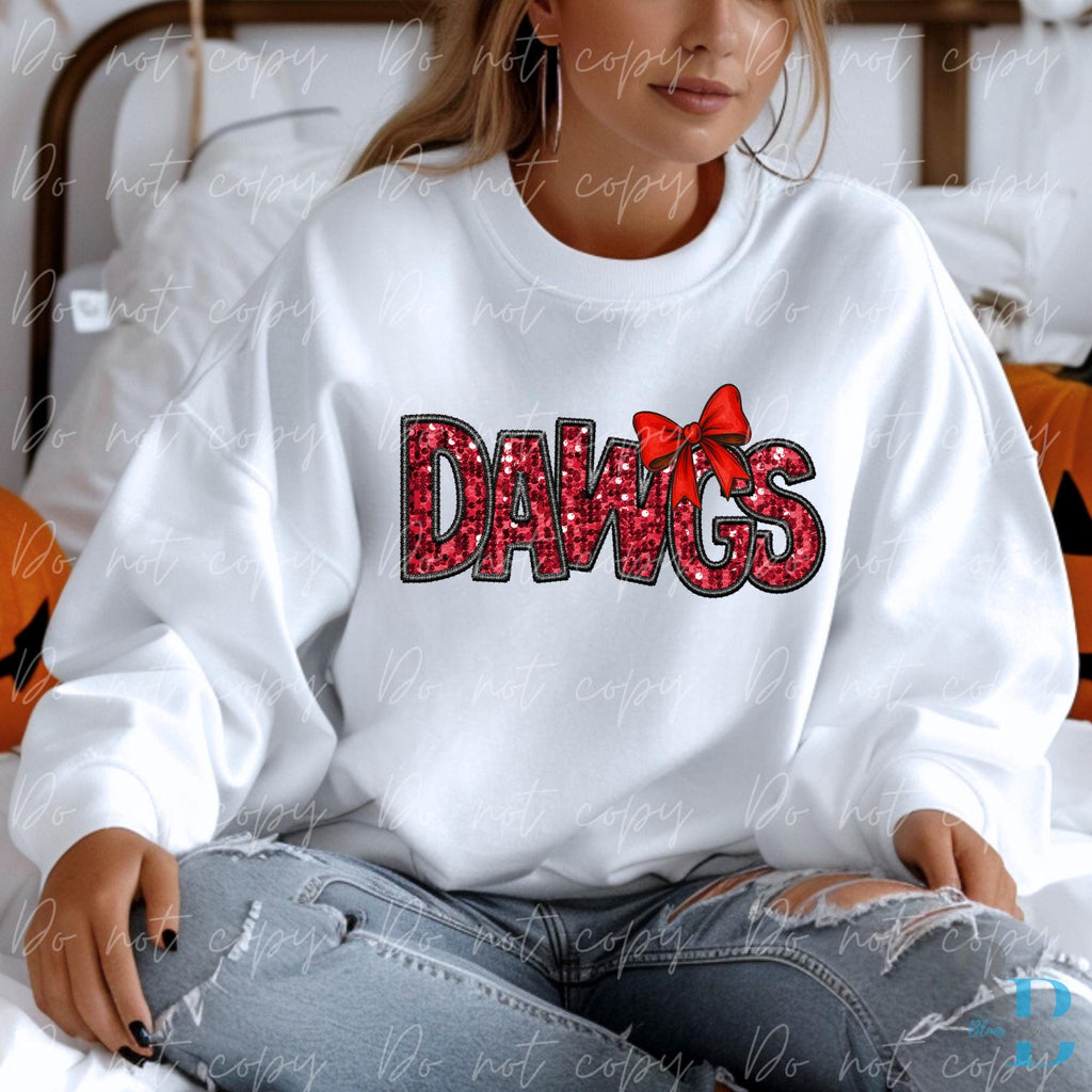 DAWGS Bow Sweatshirt | Lightweight Game Day Pullover
