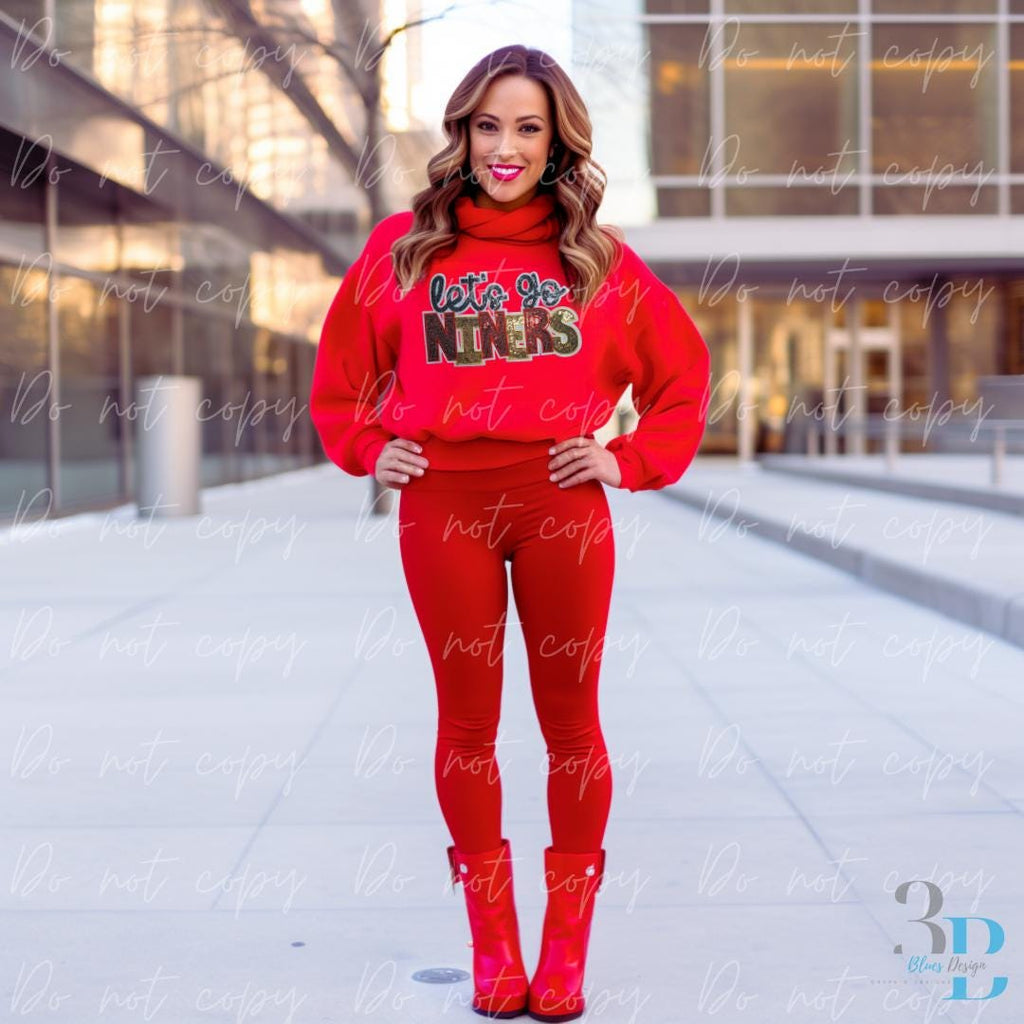 Lets Go Niners | 49| San Fransisco Football Iron-on Patch