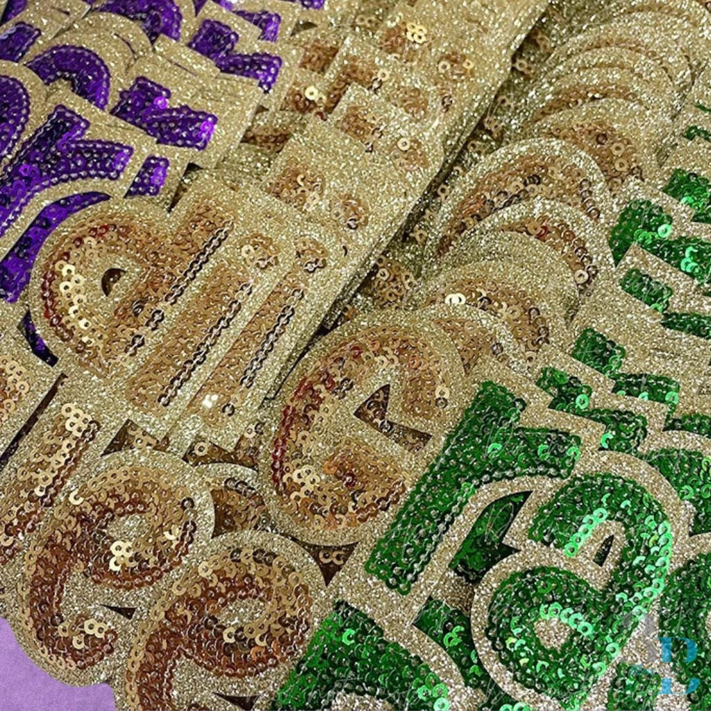 Mardi Gras Queen Sequin | Nawlins | Louisiana Iron-on Patch
