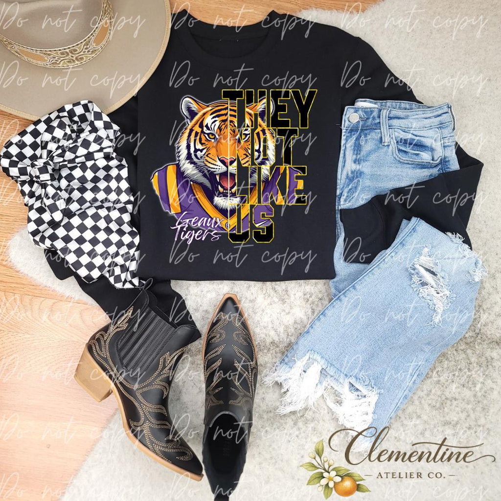 ADULT: Tiger | Purple&Gold | They Not Like Us | DTF Transfer Sheet Iron On