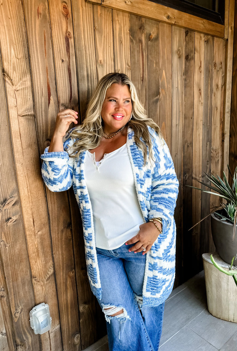 Hazel Blues® |  Avery Aztec Cloud Cardigan