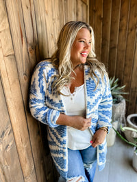 Hazel Blues® |  Avery Aztec Cloud Cardigan