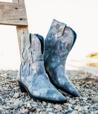 Hazel Blues® |  Jersey Metallic Boot in Blue