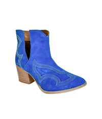 Hazel Blues® |  Journee Ankle Boots in Blue