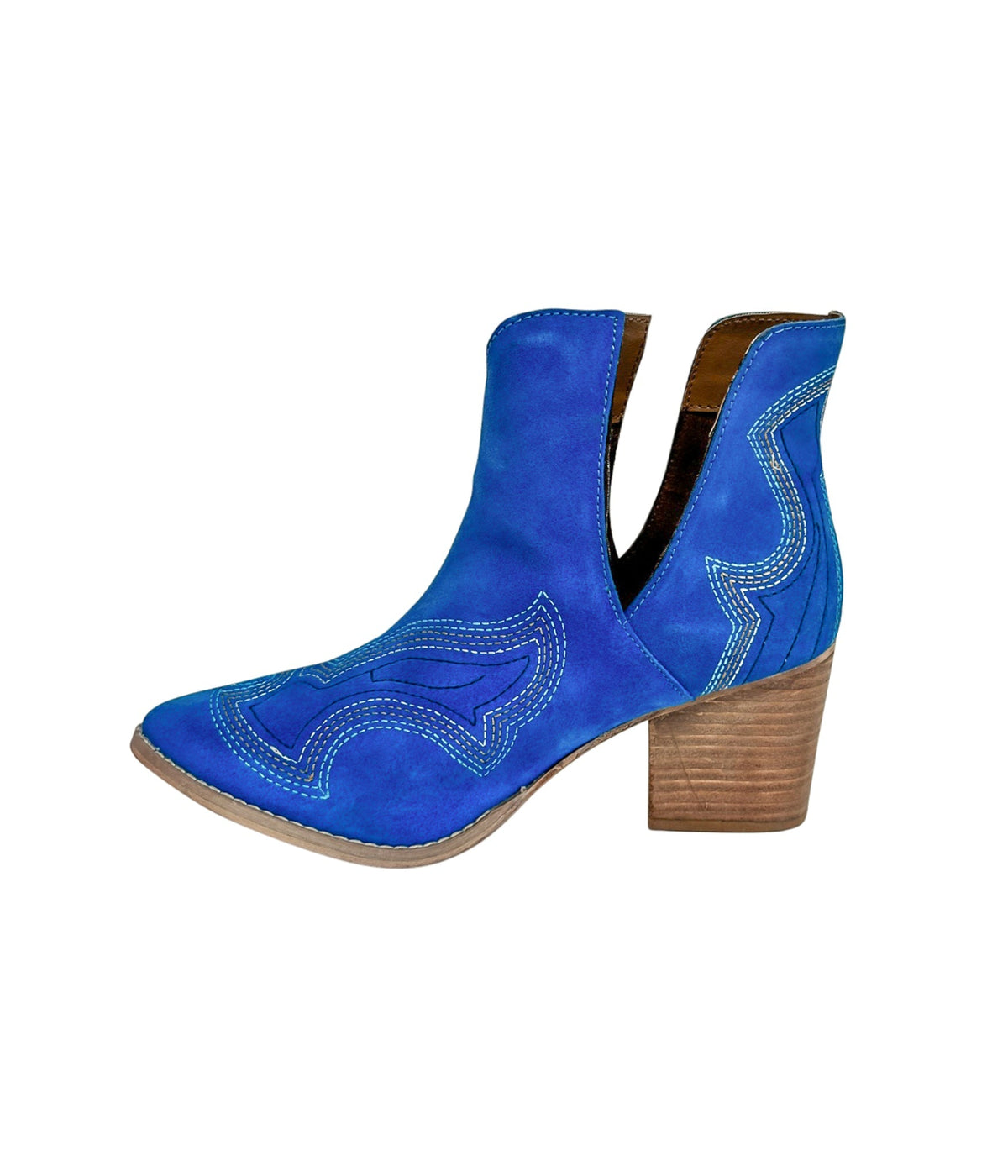 Hazel Blues® |  Journee Ankle Boots in Blue