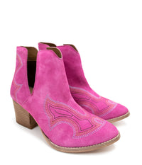 Hazel Blues® |  Journee Ankle Boots in Magenta