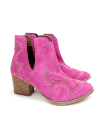 Hazel Blues® |  Journee Ankle Boots in Magenta