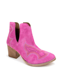 Hazel Blues® |  Journee Ankle Boots in Magenta