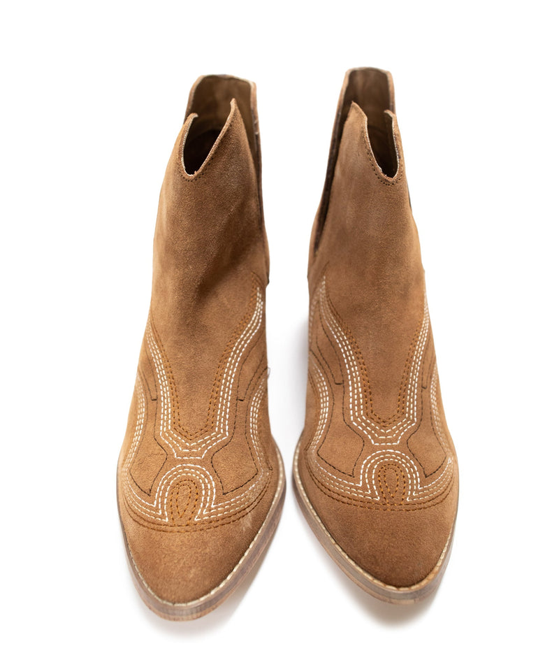 Hazel Blues® |  Journee Ankle Boots in Tan