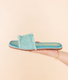 Hazel Blues® |  Juana Woven Sandals in Aqua Blue
